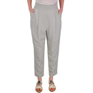 Heros - Grey Silk-linen blend Pleated Pants - L